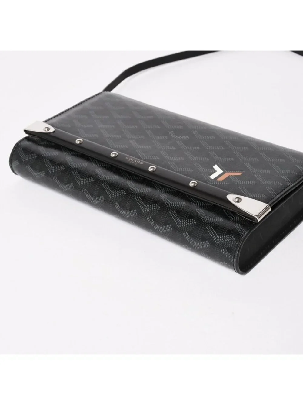 Goyard Monte Carlo PM Clutch 2-Way Limited Color Jet Black Silver